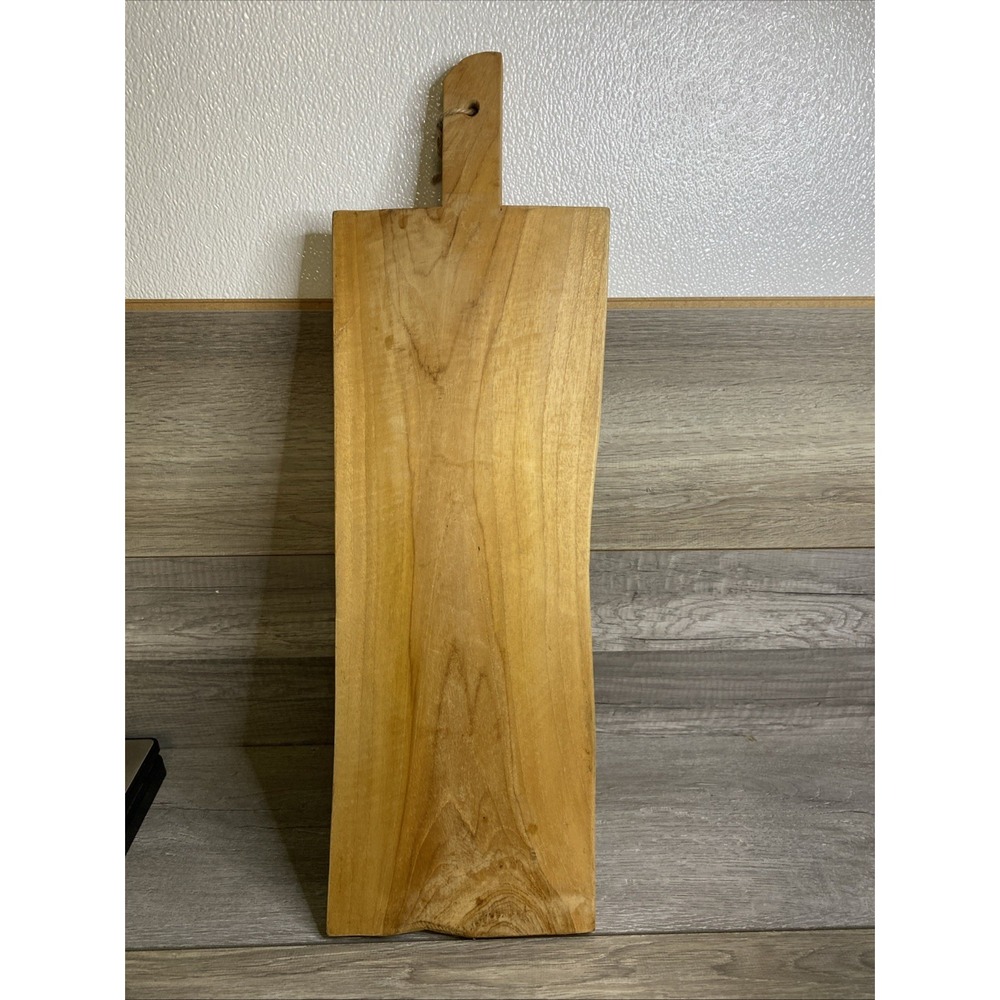 Wood Charcuterie Bread Cutting Board Paddle Serving Kitchen Decor (BD)